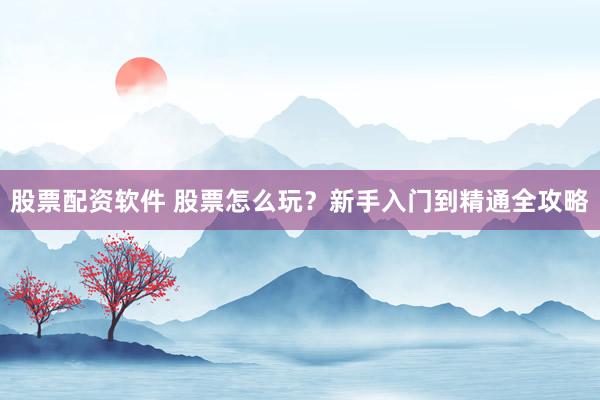 股票配资软件 股票怎么玩?新手入门到精通全攻略