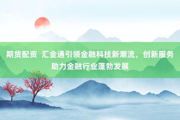 期货配资  汇金通引领金融科技新潮流，创新服务助力金融行业蓬勃发展