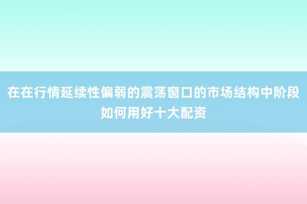 在在行情延续性偏弱的震荡窗口的市场结构中阶段如何用好十大配资
