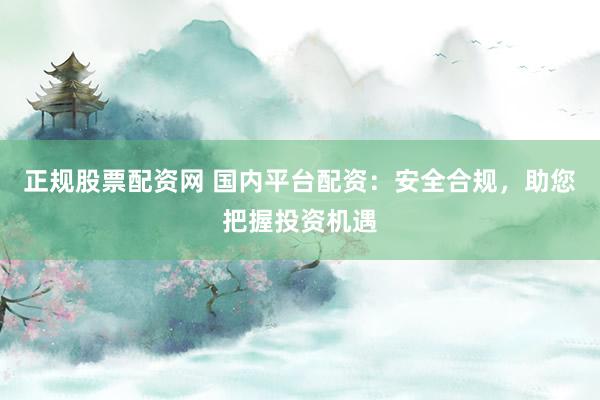 正规股票配资网 国内平台配资：安全合规，助您把握投资机遇