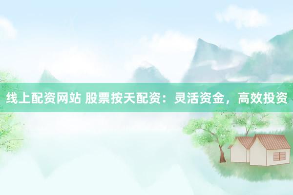 线上配资网站 股票按天配资：灵活资金，高效投资