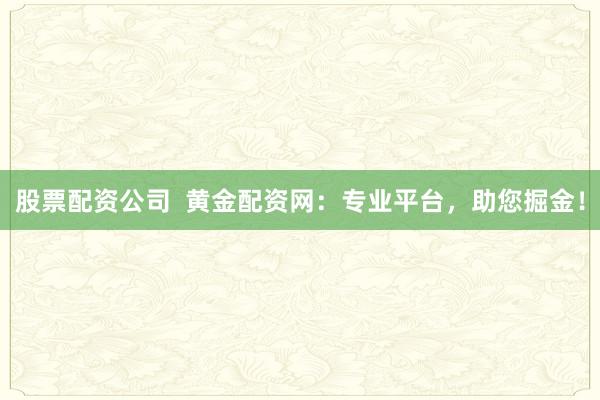 股票配资公司  黄金配资网：专业平台，助您掘金！