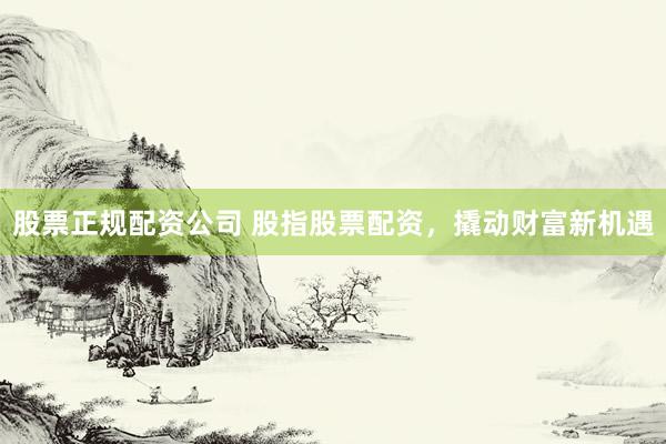 股票正规配资公司 股指股票配资，撬动财富新机遇