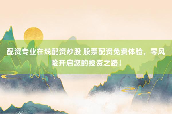 配资专业在线配资炒股 股票配资免费体验，零风险开启您的投资之路！